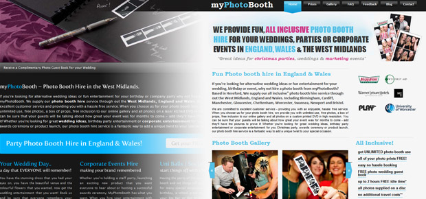 myPhotobooth Website UK